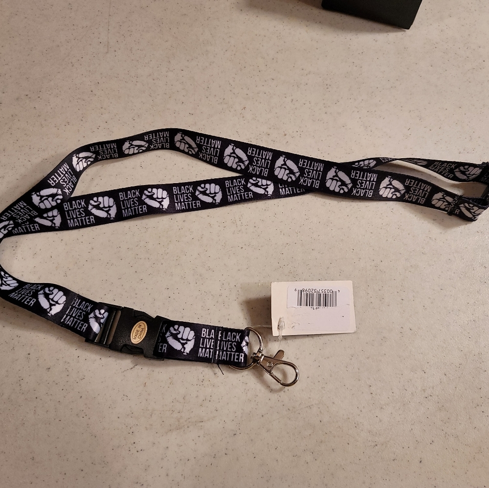 Black Lives Matter with fist Lanyard